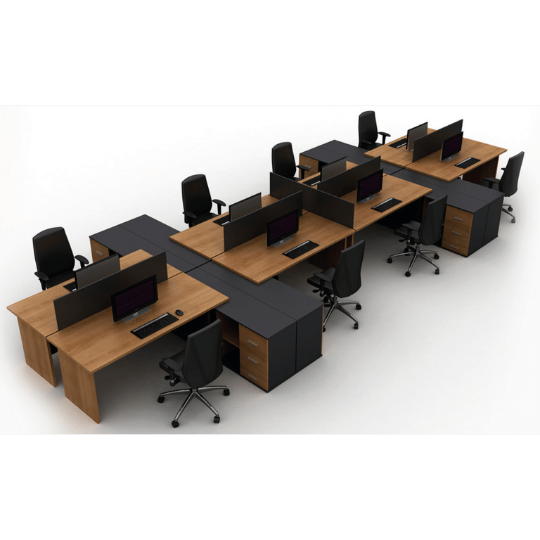 Lena 8'li Workstation Serisi | Class Ofis